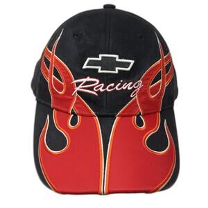 Chevrolet Racing Baseball Cap Black One Size Adjustable Matrix Head Gear